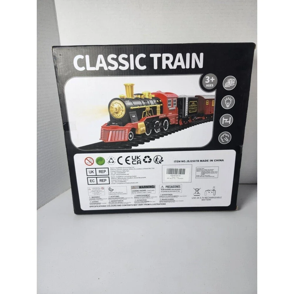 Watudou BJ2507B Black Red ‎HO Scale Classic Train Toy Set For Ages 3+